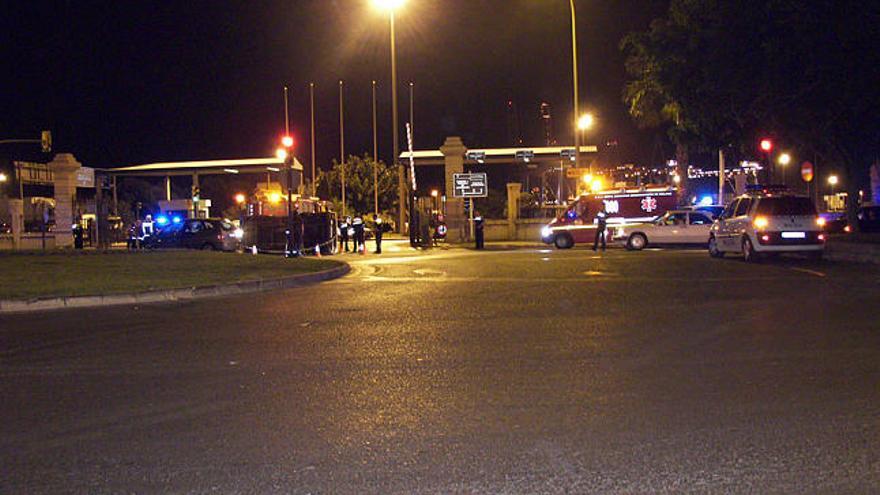 Colisión. Imagen del accidente ocurrido el pasado viernes en el paseo marítimo Antonio Machado.