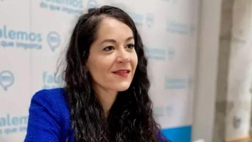 María Rozas, candidata de Compostela Aberta, na campaña