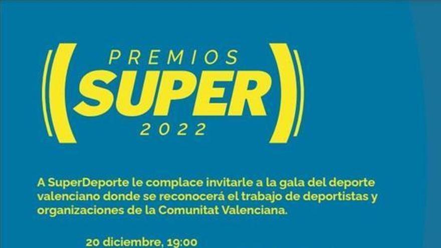 Llegan los Premios SUPER 2022: todos los detalles sobre la gala del deporte valenciano