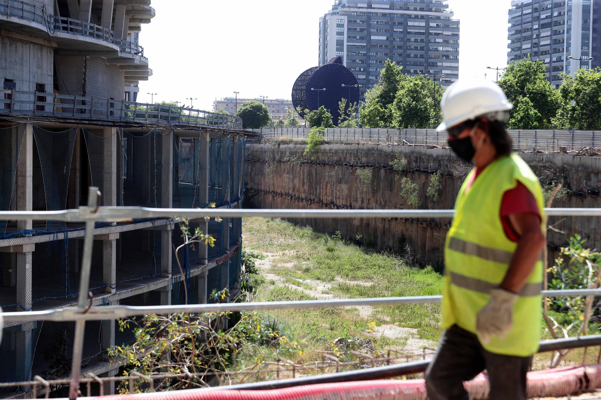 Las obras en el nuevo Mestalla como nunca las habías visto antes