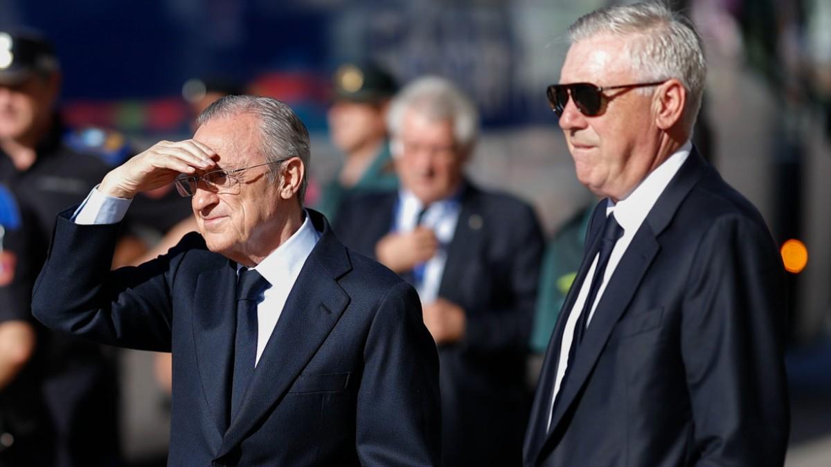 Florentino P谷rez y Carlo Ancelotti estudian el proyecto del a?o que viene
