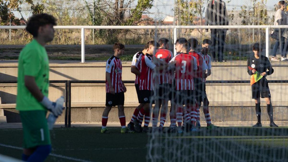 El Zamora CF celebra uno de los goles. | firma