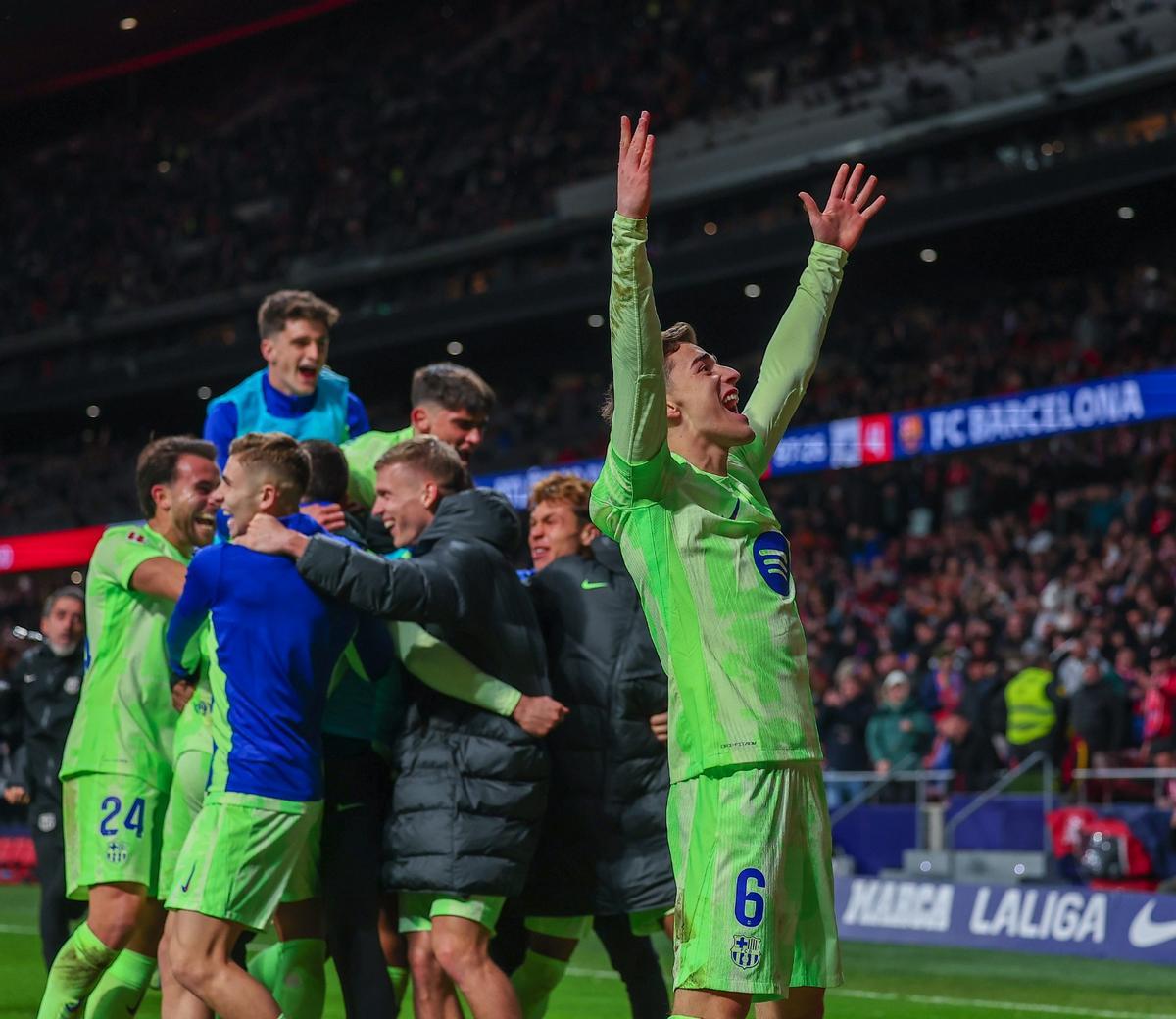 La tremenda celebración del Barça tras remontar al Atlético