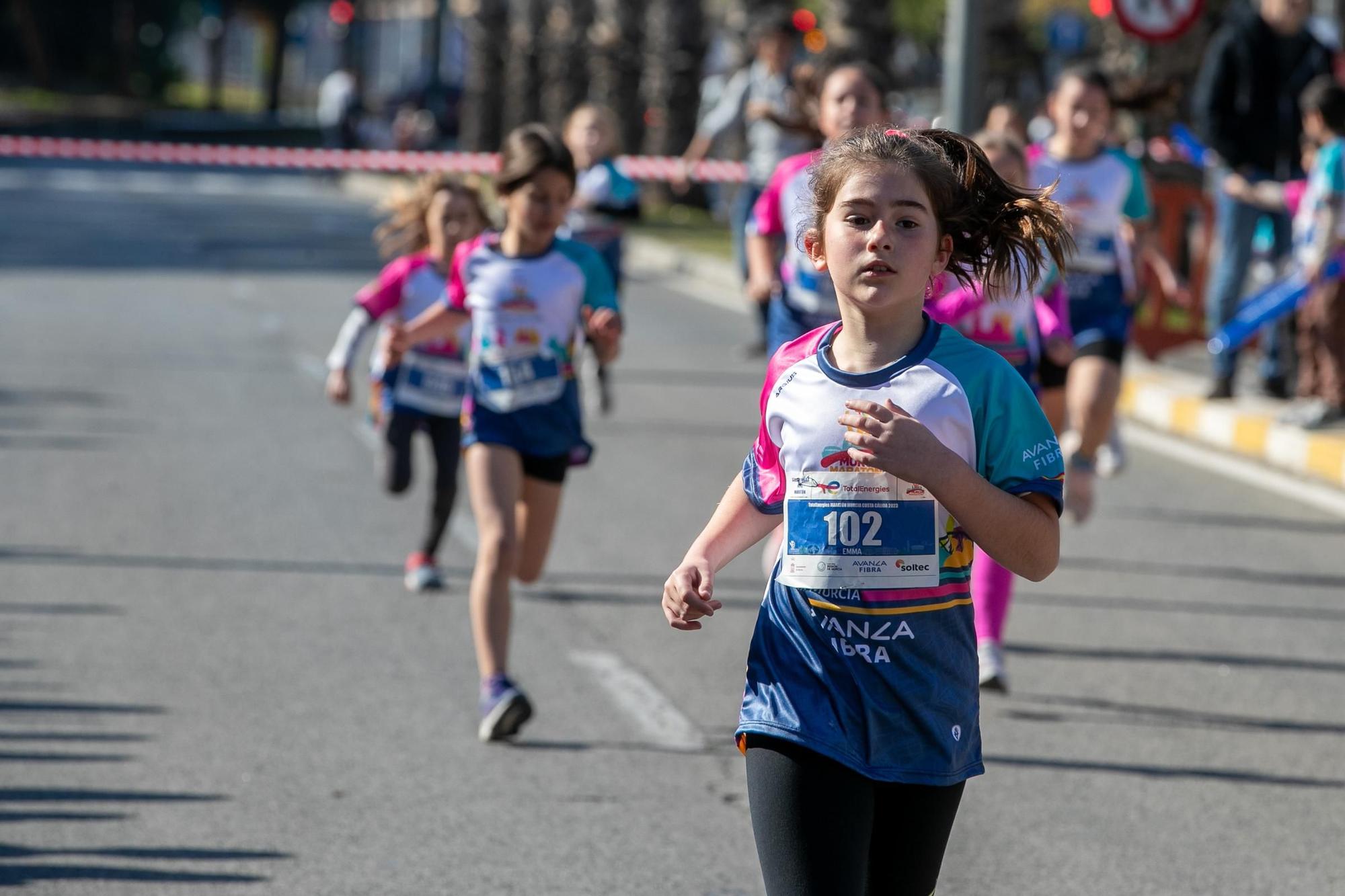 Carrera de menores de la TotalEnergies Murcia Maratón Costa Cálida