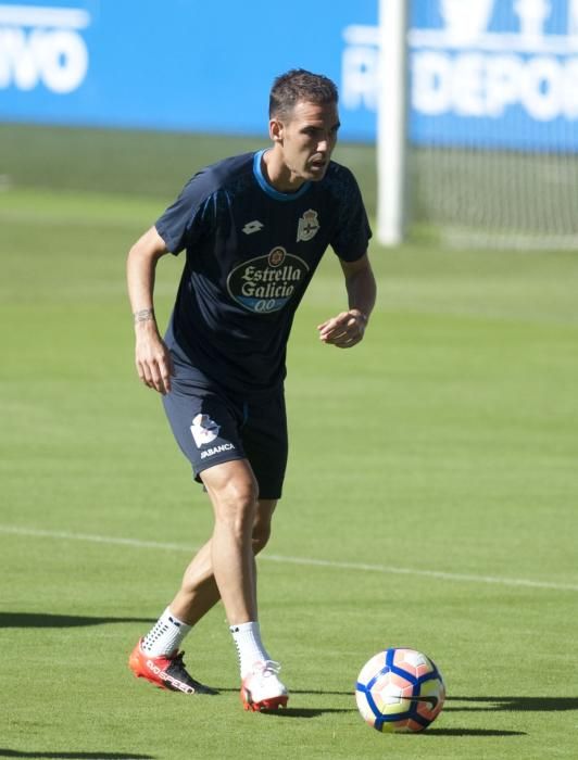 Gaizka Garitano dirige su primera sesión en Riazor