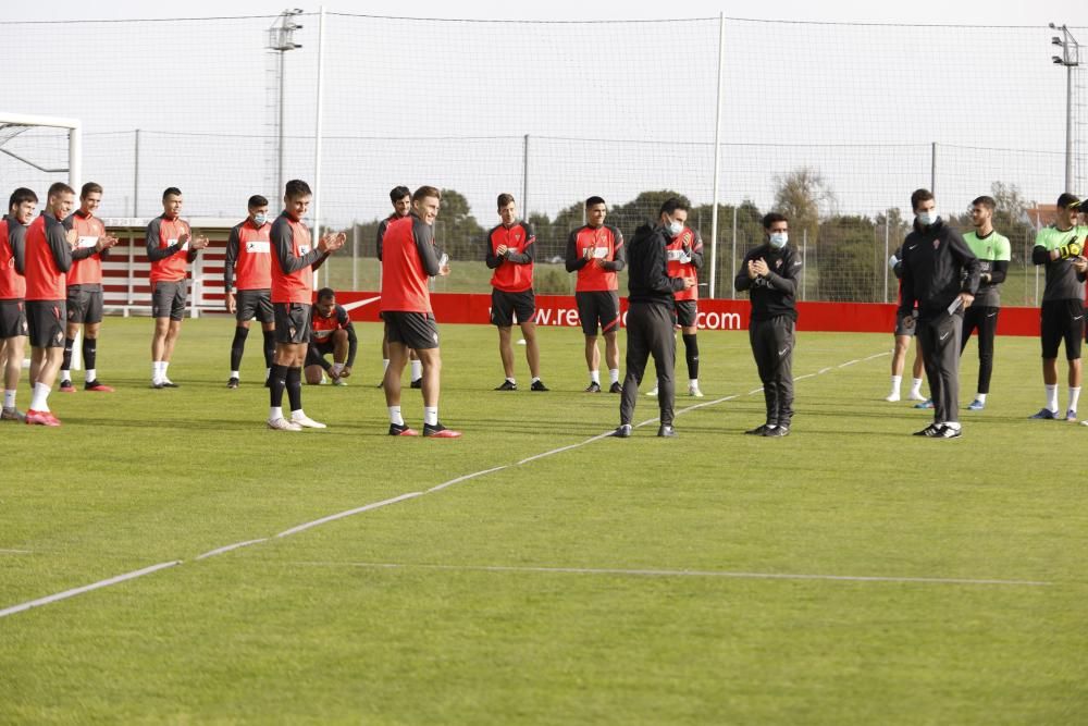 Entrenamiento del Sporting en Mareo.