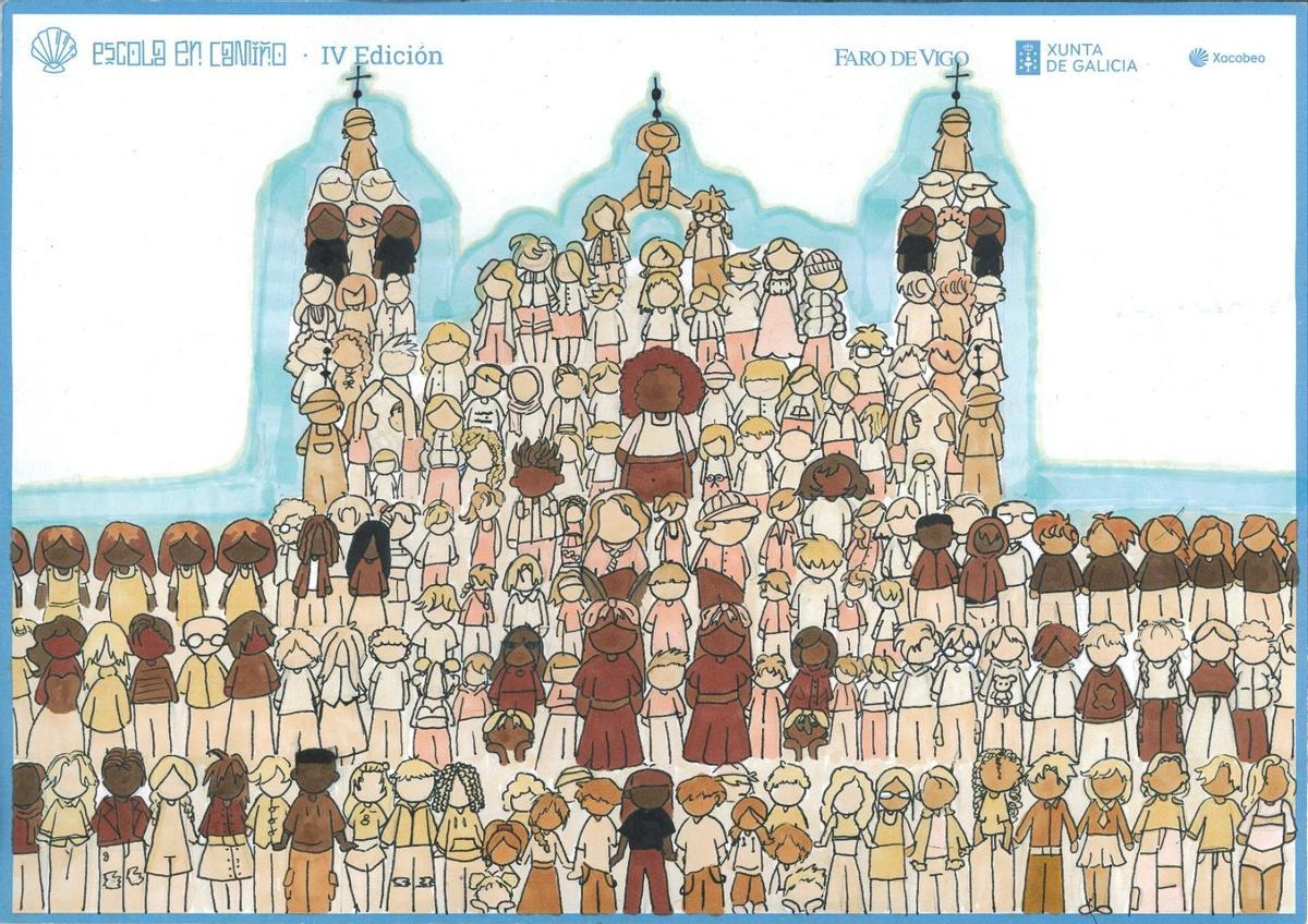 ‘As amizades do Camiño’, debuxo de Leire Alonso.