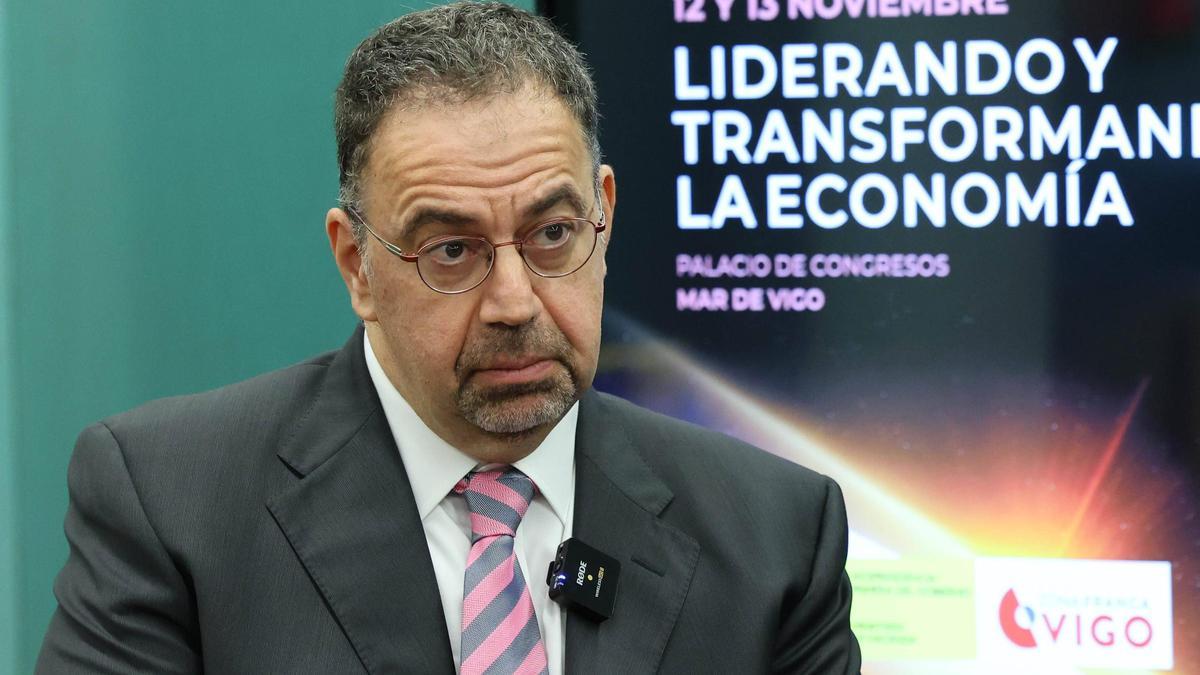 Acemoglu en un momento de la entrevista