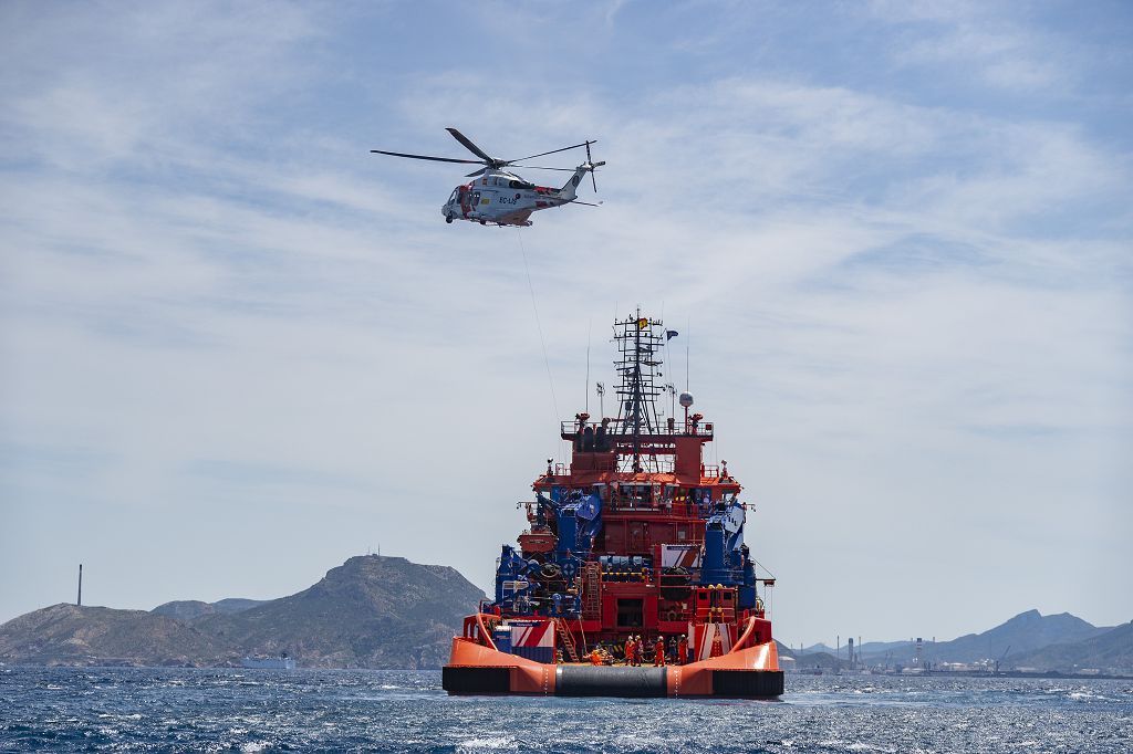 Simulacro rescate Salvamento Marítimo y cruz roja