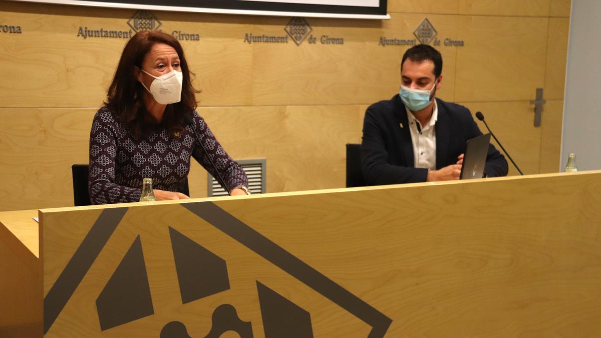 L&#039;alcaldessa de Girona, Marta Madrenas, i el vicealcalde, Quim Ayats.