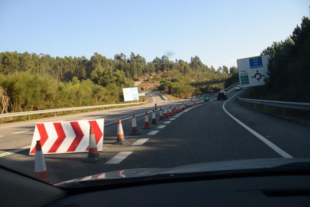 Las reparaciones en el tramo entre Domaio y Meira terminaron con casi dos horas de antelación