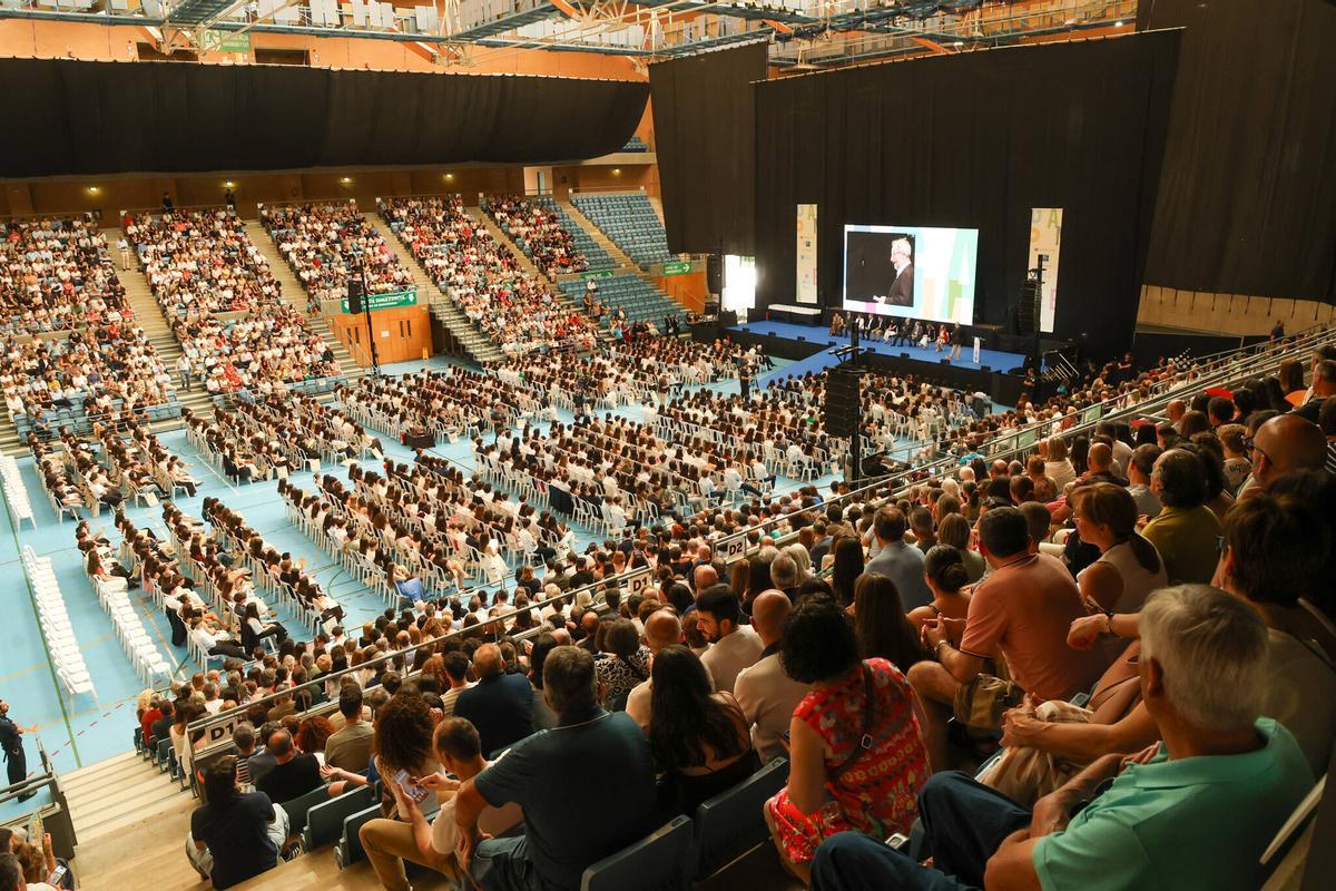Aspecto del Multiusos Fontes do Sar durante el acto.