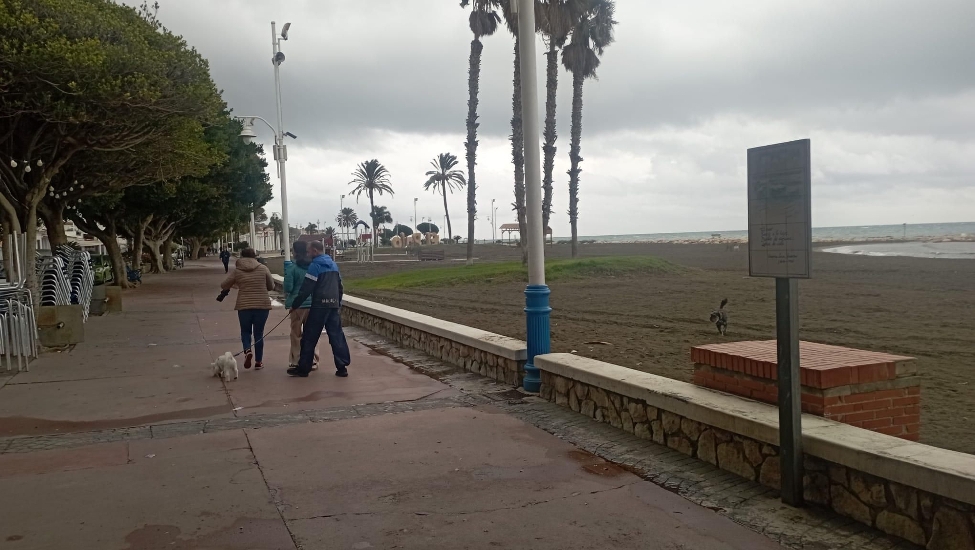 Paseo mar�timo del Palo. Muy poca gente, casi toda para sacar al perro.jpeg
