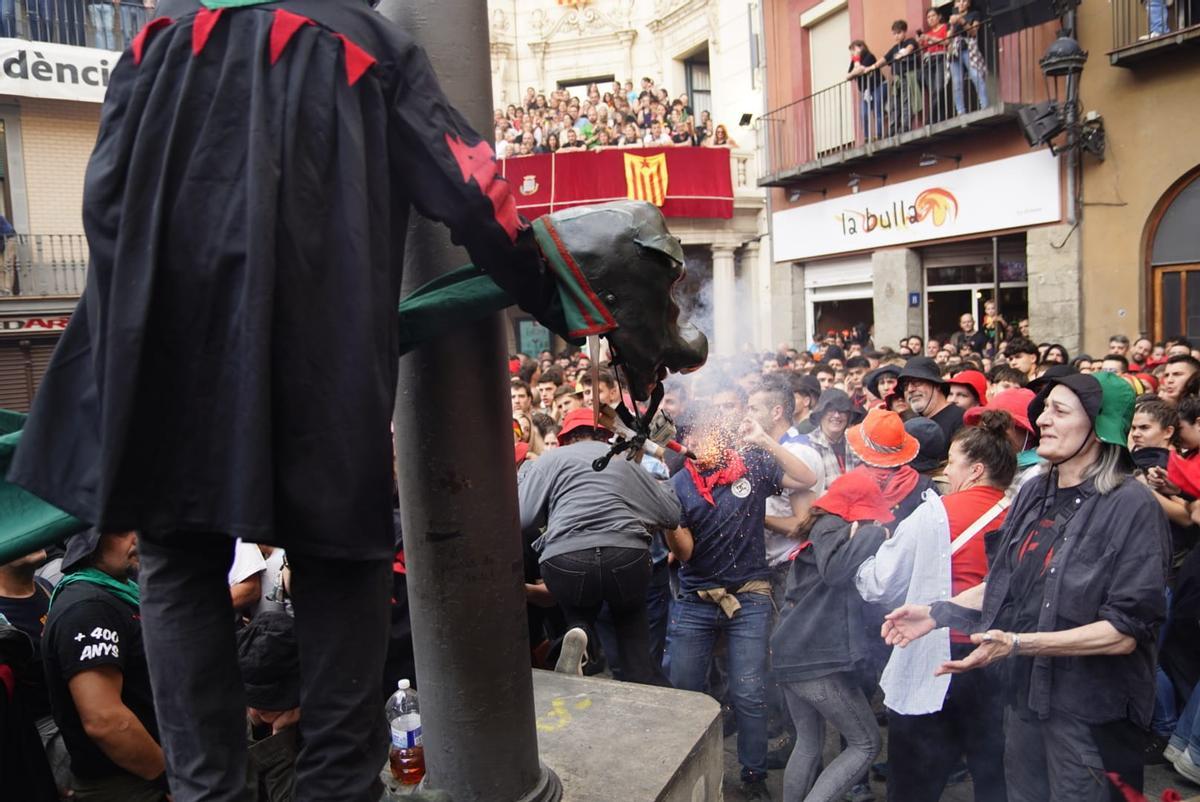 El Passacarrers de Patum d'aquest dissabte al vespre, en imatges