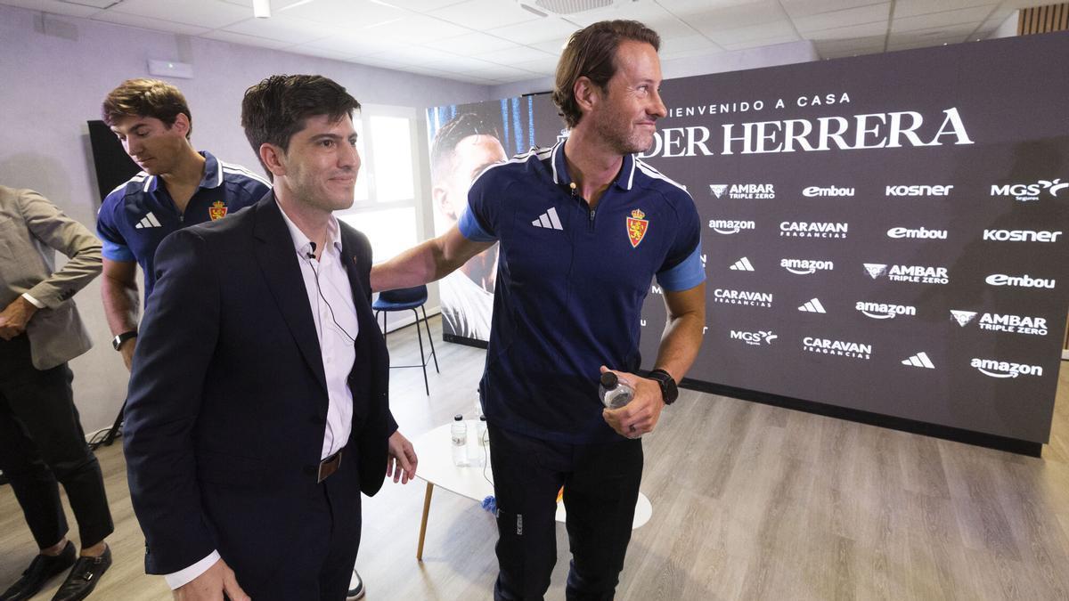 Guido Baroli con Bobby Aitkenhead en la presentación de A.GAIN y de Ander Herrera
