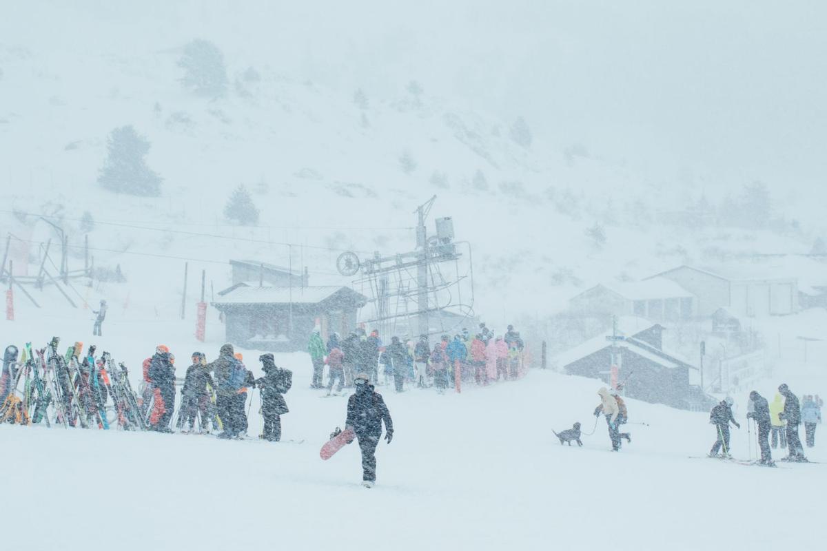Estación de esquí de Candanchú, bajo la ventisca de nieve de hace unas semanas.