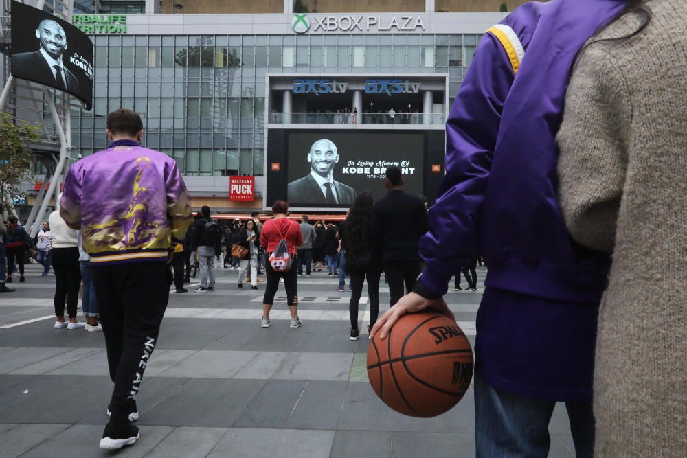 Luto en la NBA y en las calles por Kobe Bryant