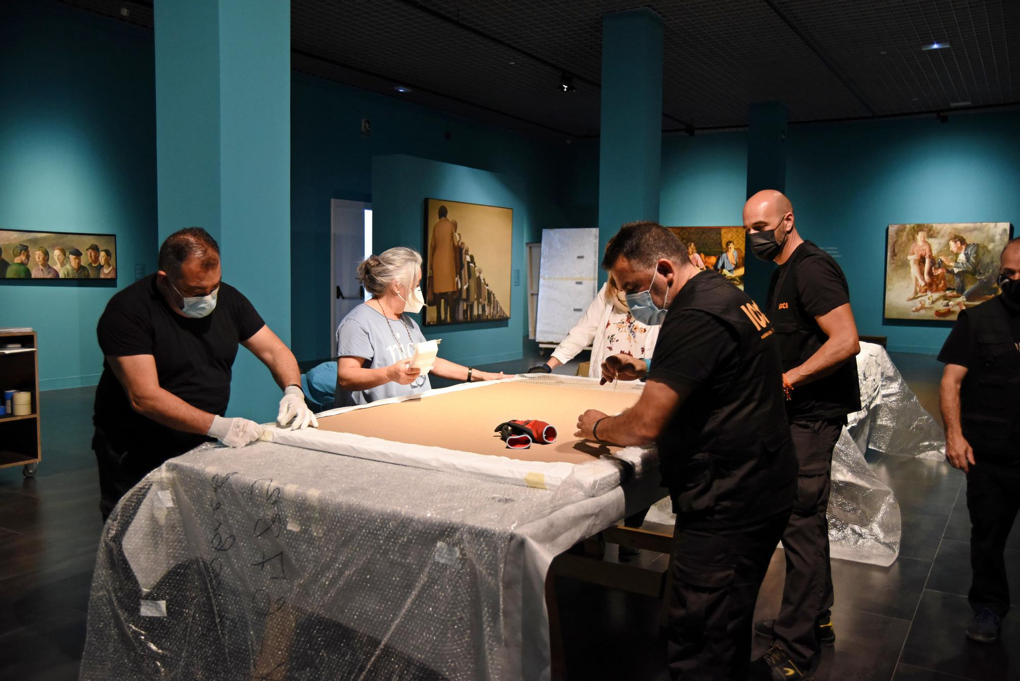 Traslado de obras en el Museo Ruso de Málaga