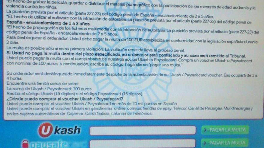 Desarticulada la banda que creó el virus informático &quot;de la Policía&quot;