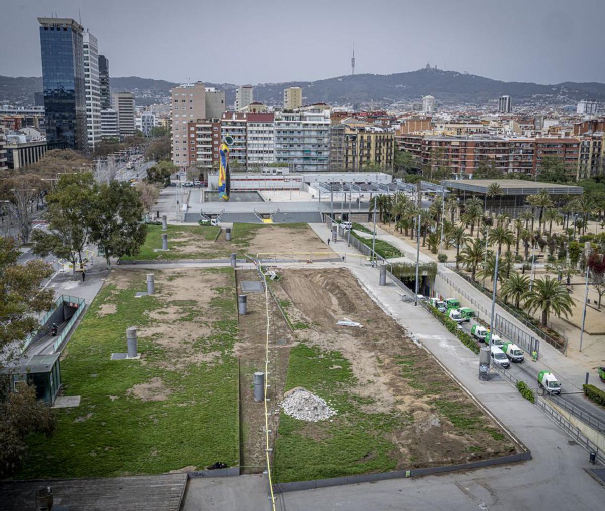 Parc de Joan Miró i plaça d’Espanya, zones calentes