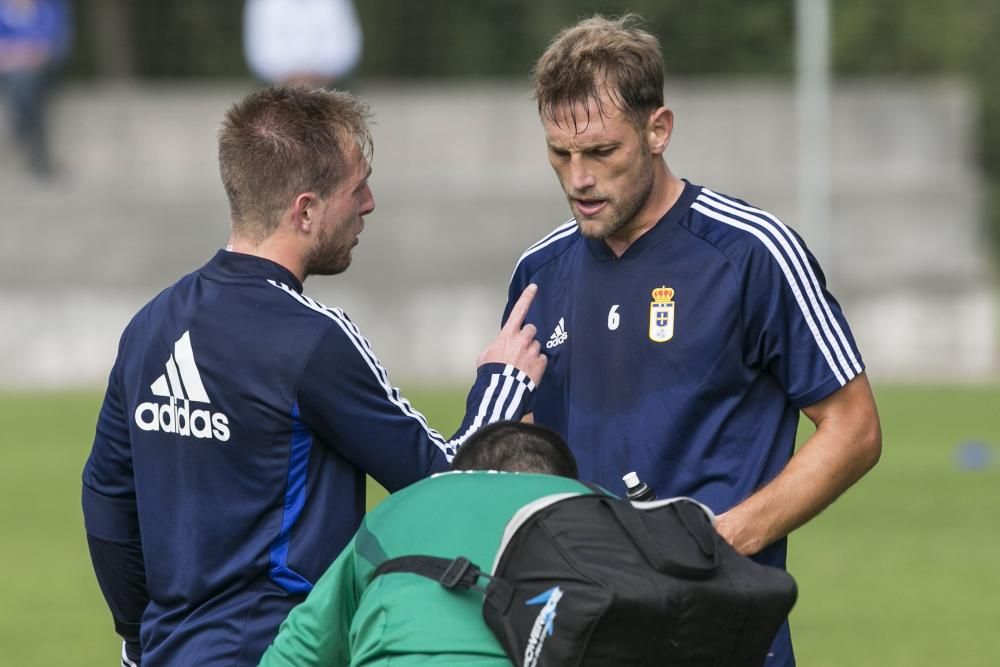 El ovetense dirigió hoy su primer entrenamiento al frente del primer equipo