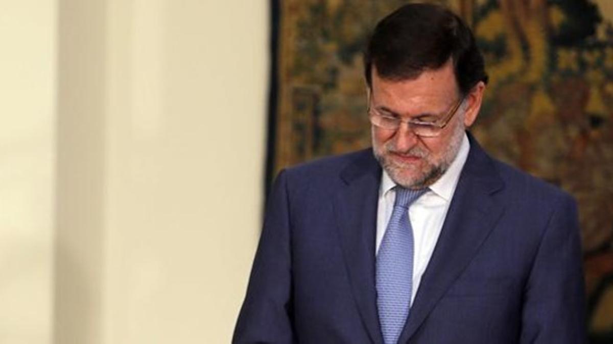El presidente del Gobierno, Mariano Rajoy, en la Moncloa.