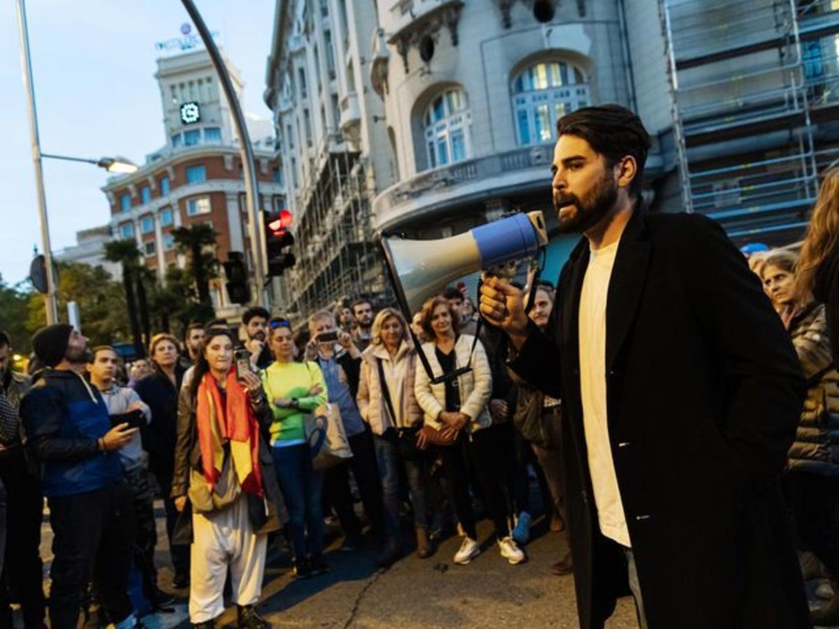 Ruben Gisbert, en las protestas contra la ley de Amnistía.