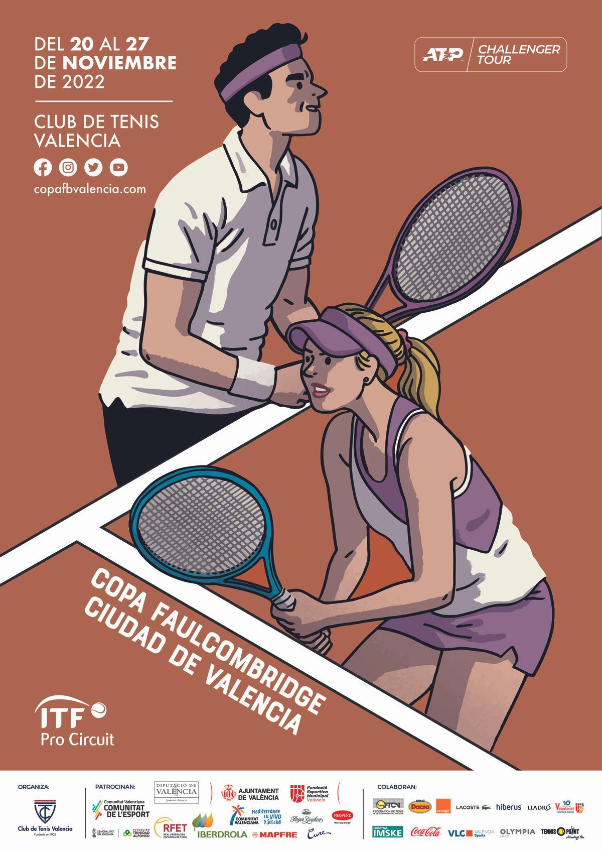 Cartel de la Copa Faulcombridge Open Ciudad de Valencia.