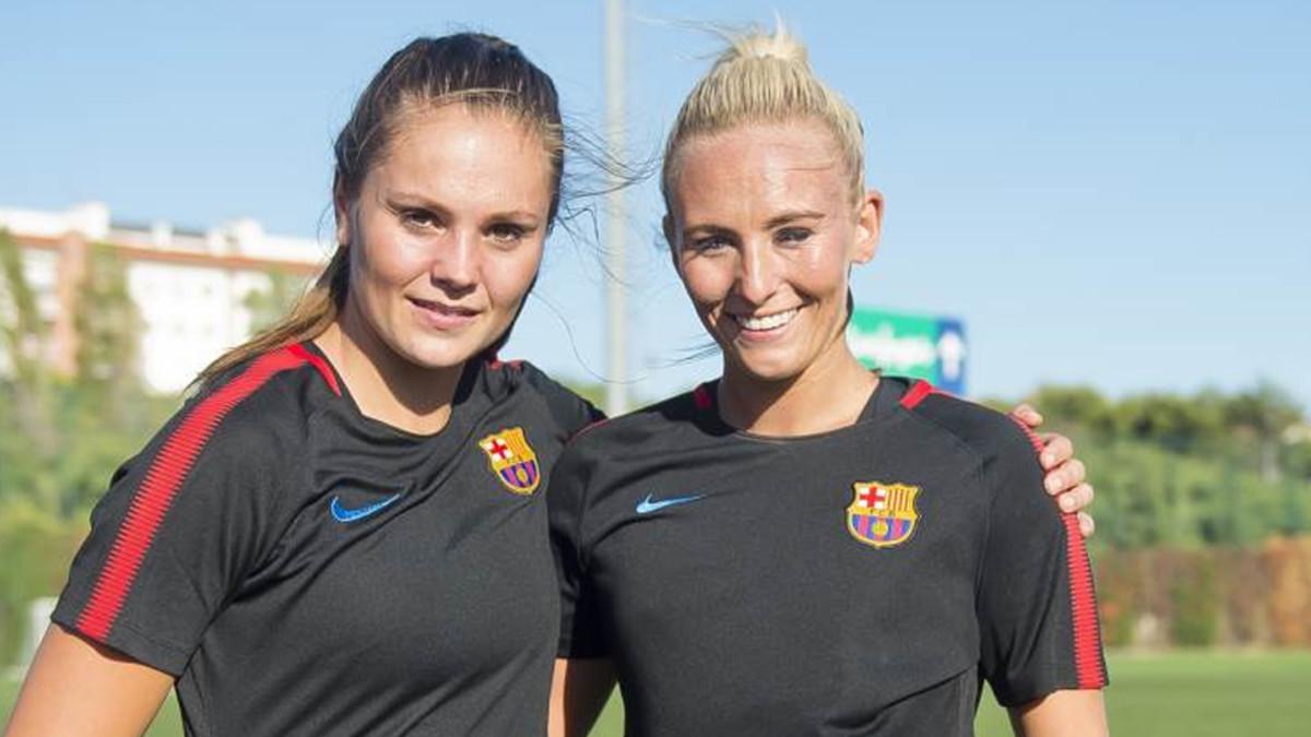 Martens y Duggan, vestidas del Barça