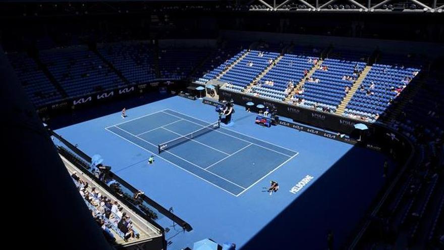 Melbourne Park, durante el encuentro entre Muguruza y Samsonova.