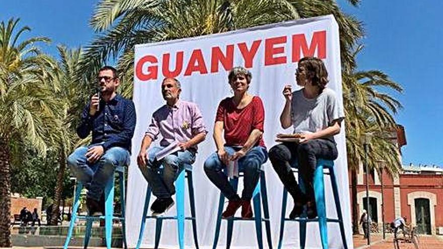 Salellas, Albertí, Andreu i Reguant, a l&#039;acte d&#039;ahir al parc Central.