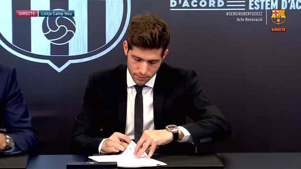 Sergi Roberto firmó su renovación ya ahora piensa en el Mundial