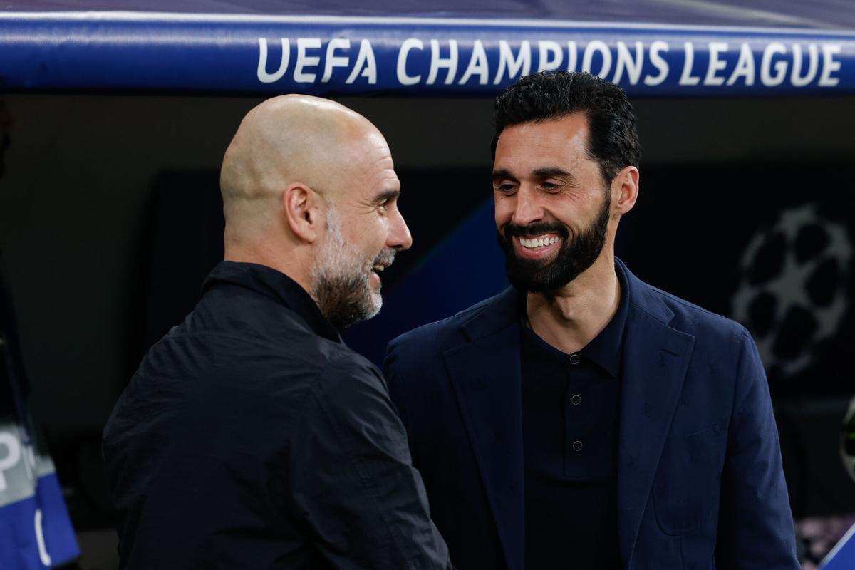 Arbeloa, con Pep Guardiola