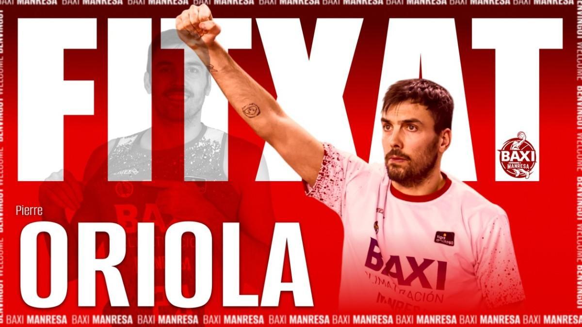 Pierre Oriola, nuevo jugador de BAXI Manresa