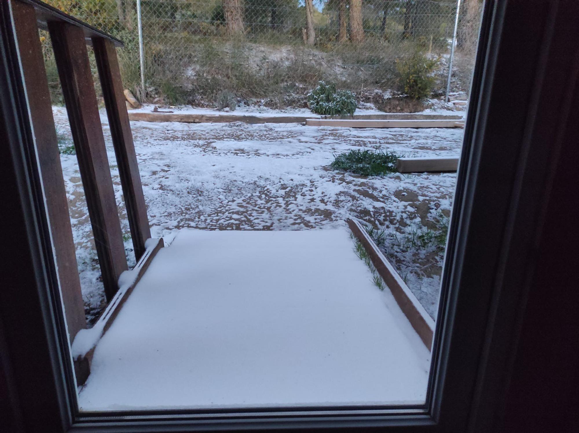 Nieve en la sierra de Enguera