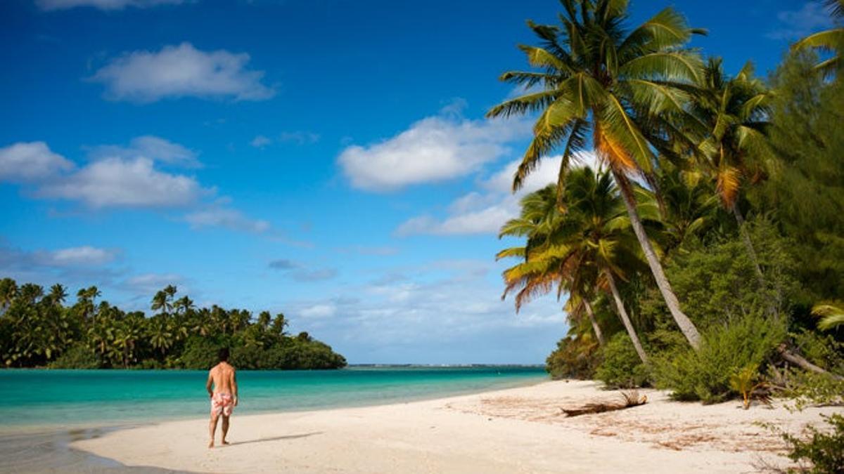 Playa de la isla de Aitutaki.