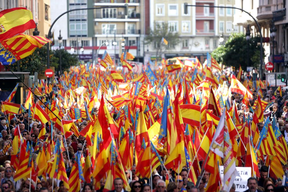 Manifiestación en València contra los 'països catalans'