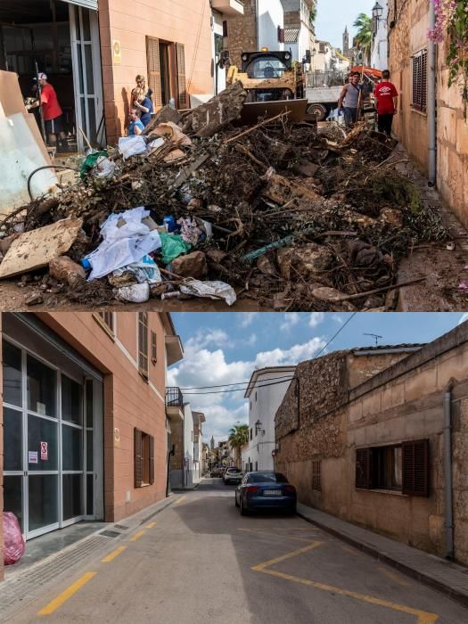 Sant Llorenç des Cardassar tras las inundaciones y seis meses después