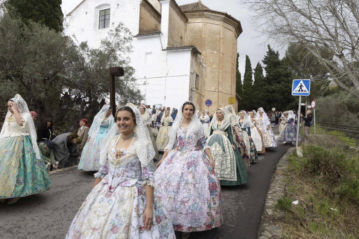 Baixada de Sant Josep, acto singular de las Fallas de Xàtiva, el pasado 19 de marzo.