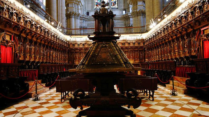 Sillería del coro de la Catedral de Málaga.