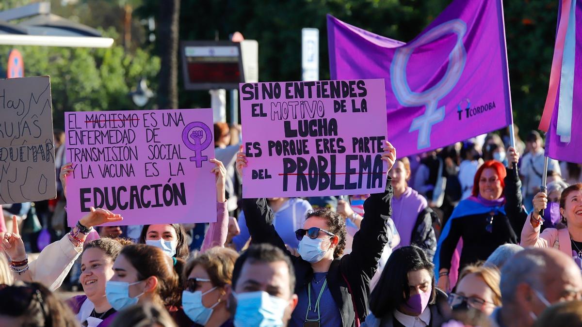 Una imagen de la manifestación del 8-M de 2022 en Córdoba.
