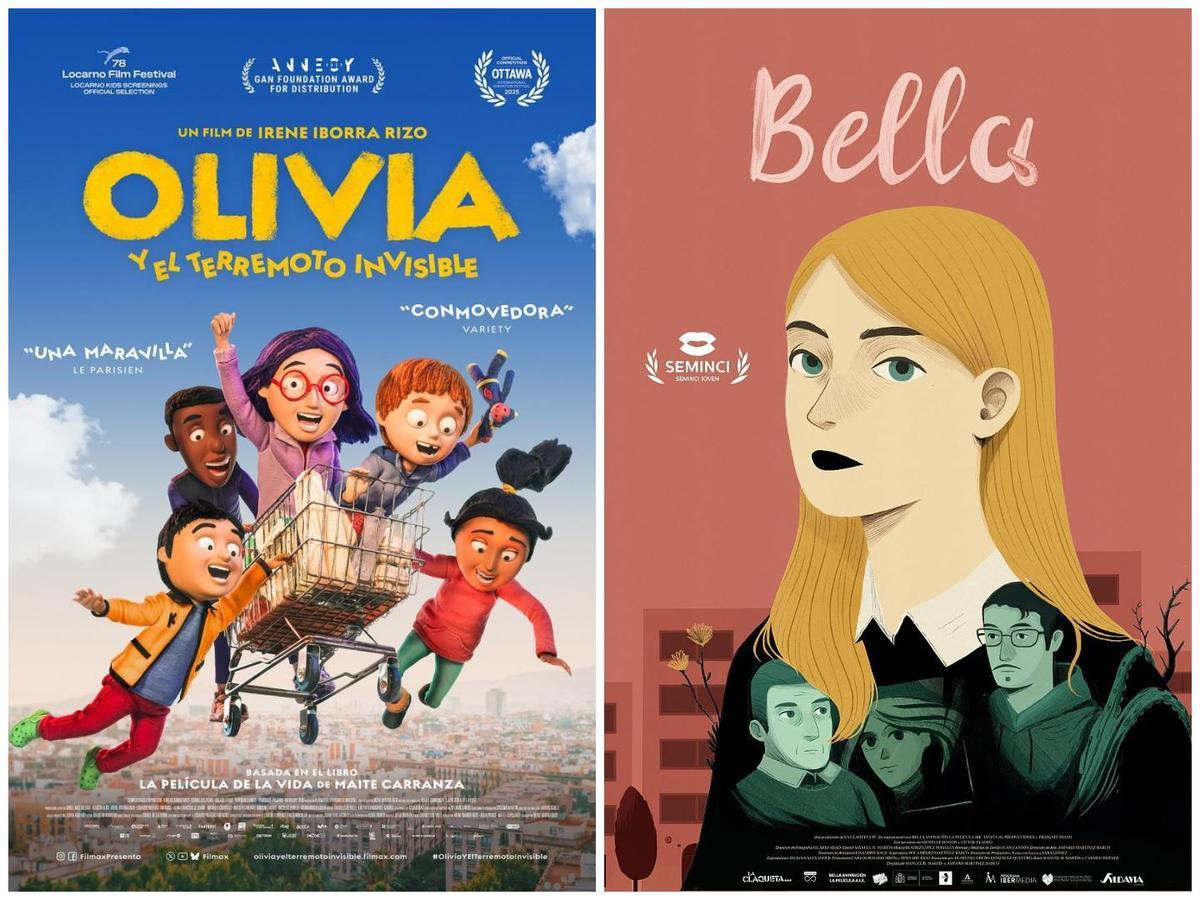 'Olivia y el terremoto invisible' y 'Bella', dos de las candidatas al Goya 2026 a la mejor animación