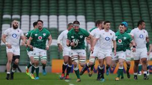 Acción del partido entre Irlanda e Inglaterra en Dublín