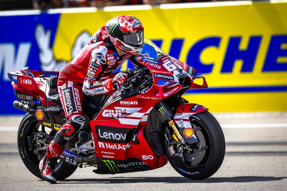 Pecco Bagnaia durante el fin de semana en MotorLand (Aragón)