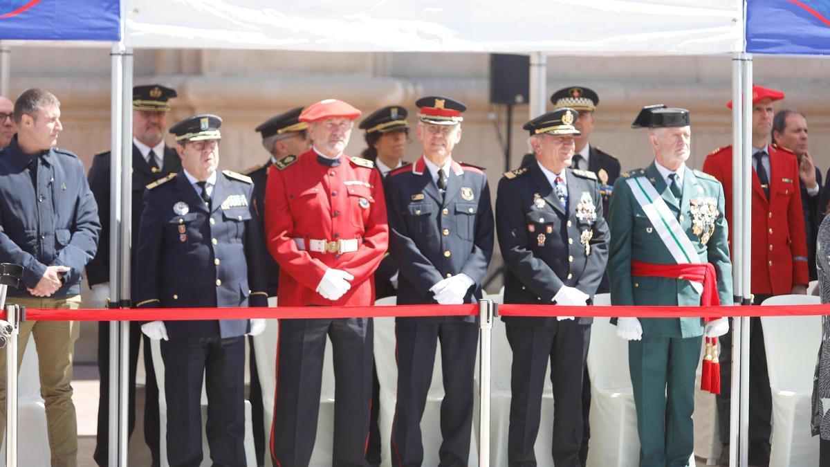 Representantes de distintas policías españolas esta semana, en Zaragoza.