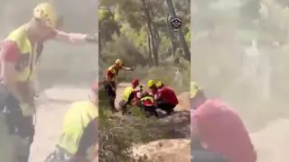 Los Bombers rescatan a una excursionista herida en Peguera