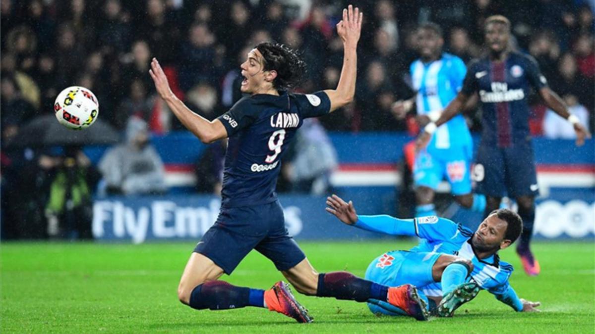 Cavani fue incapaz de perforar la meta del Marsella