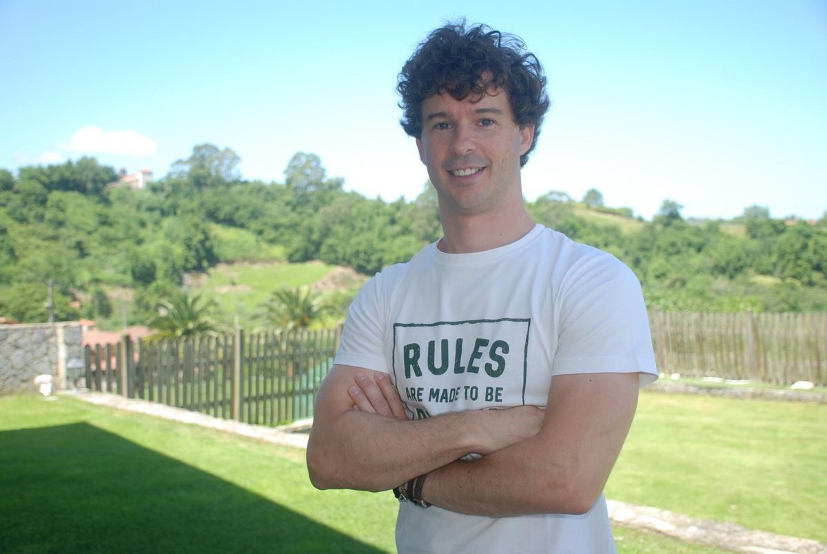 Javi Villa, ayer, en su domicilio.