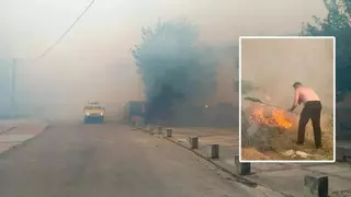 Un incendio en Asturias acecha pueblos y el santuario del Acebo, donde el cura combate las llamas a pecho descubierto
