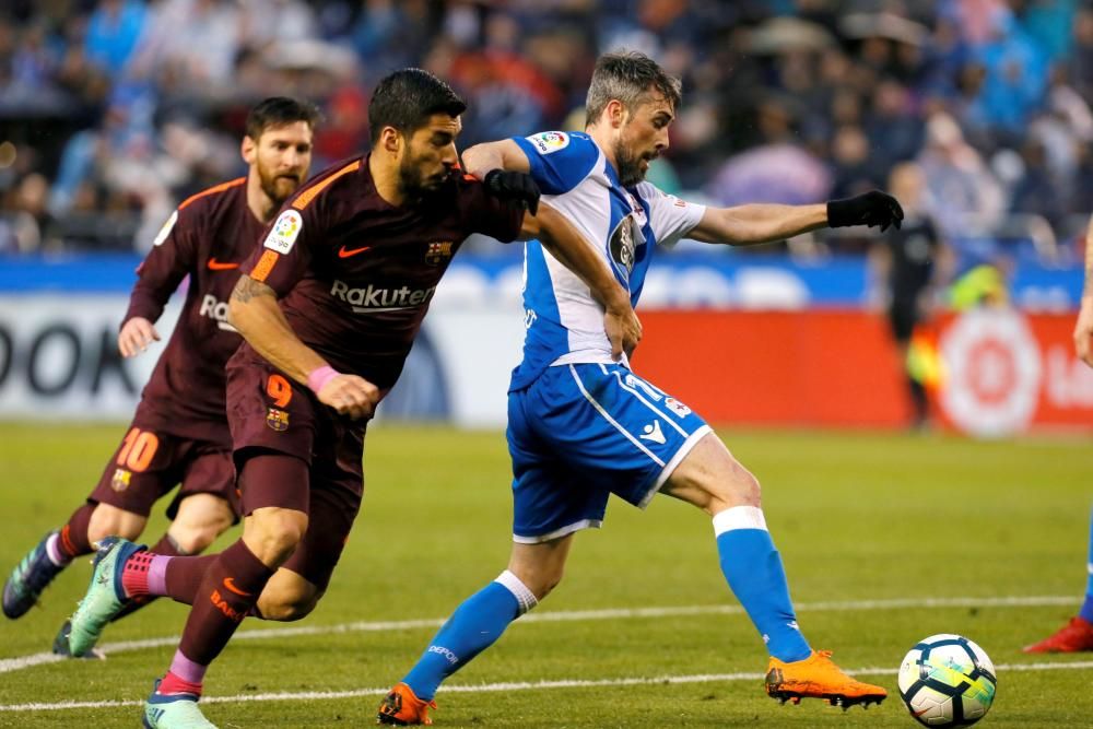 Imágenes del partido entre Deportivo y Barcelona.